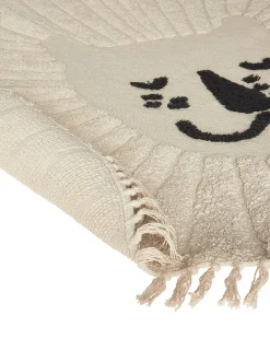Clearance Beliani Tappeto per bambini BADHANI Beige ø 140 cm Cotone Beige Nero