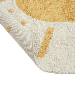 Beliani Tappeto per bambini BAIKER Beige ø 140 cm Cotone Beige Giallo