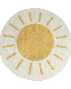 Beliani Tappeto per bambini BAIKER Beige ø 140 cm Cotone Beige Giallo