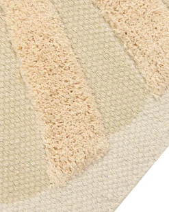 Outlet Beliani Tappeto per bambini BALARI Beige 80 x 150 cm Cotone Beige Nero