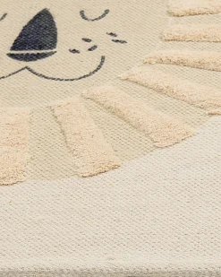 Outlet Beliani Tappeto per bambini BALARI Beige 80 x 150 cm Cotone Beige Nero