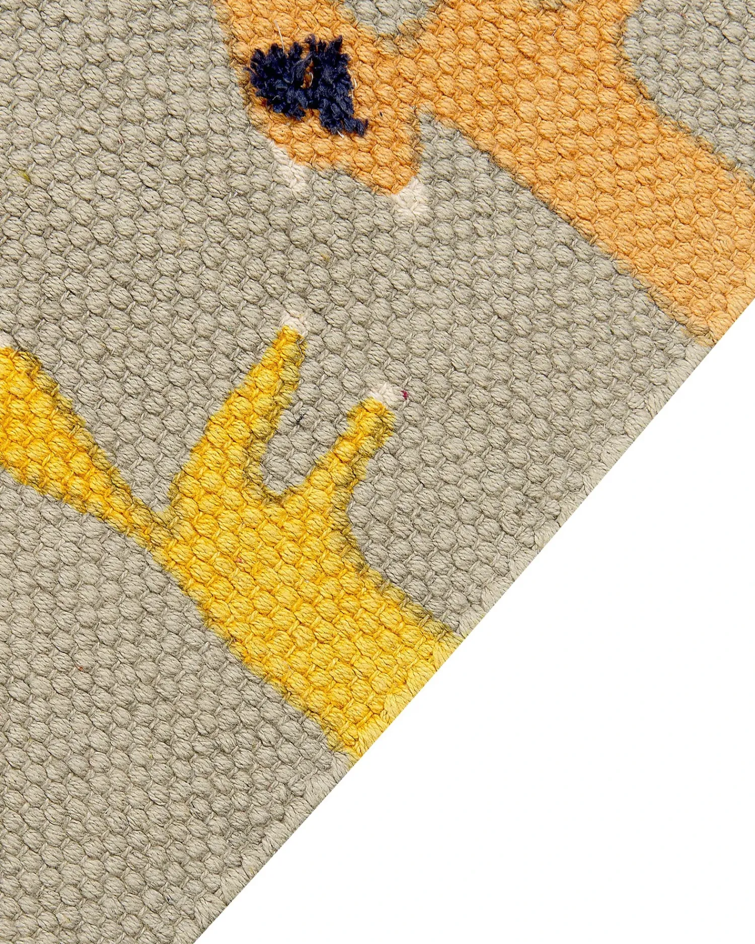 Beliani Tappeto per bambini BANKGO Grigio 80 x 150 cm Cotone Arancione Giallo Grigio
