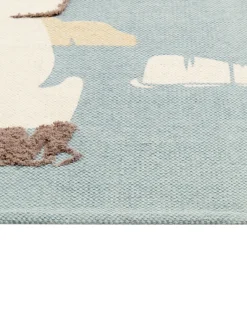 Discount Beliani Tappeto per bambini BARUS Multicolore 80 x 150 cm Cotone Bianco Blu Giallo Nero Multicolore
