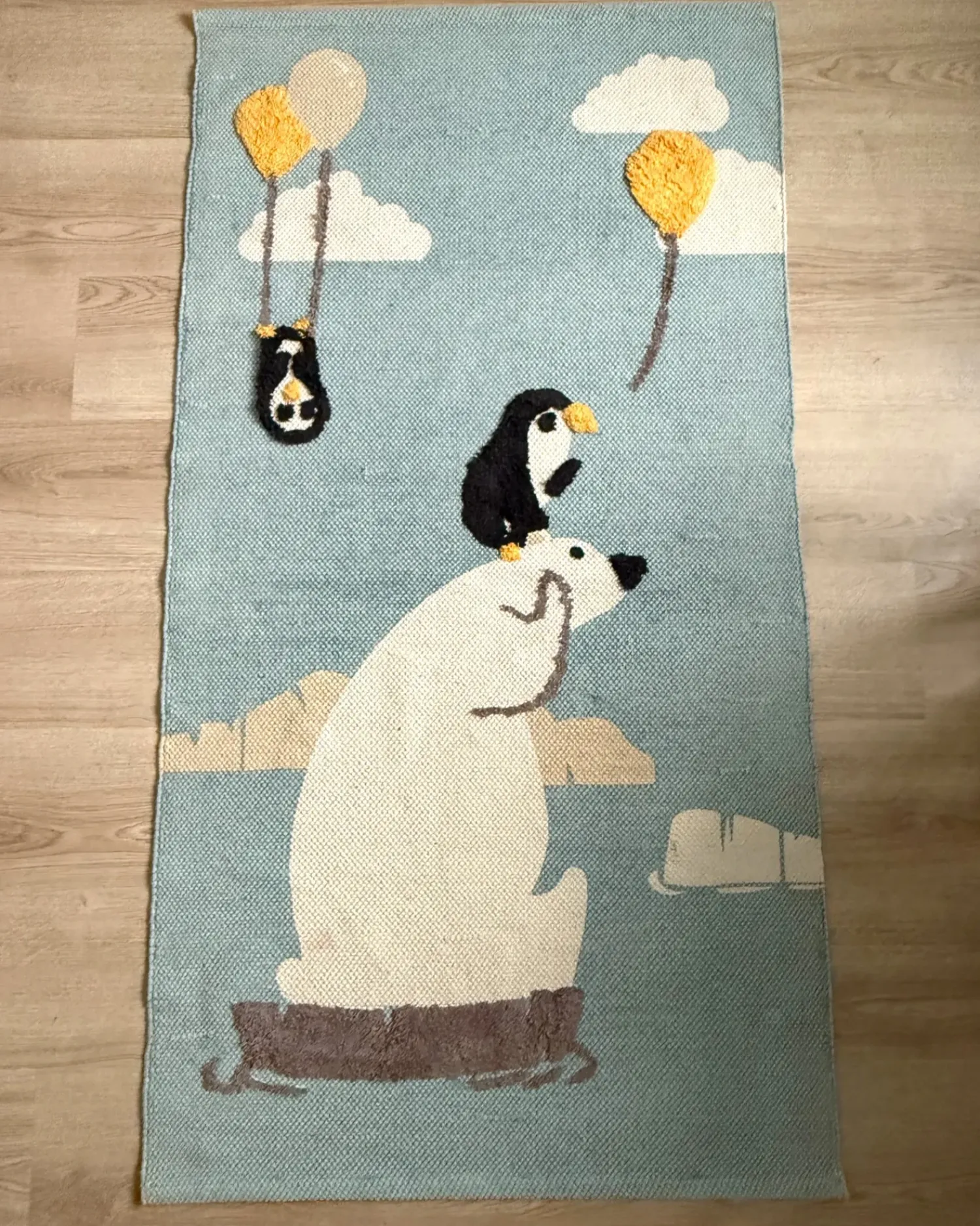 Discount Beliani Tappeto per bambini BARUS Multicolore 80 x 150 cm Cotone Bianco Blu Giallo Nero Multicolore