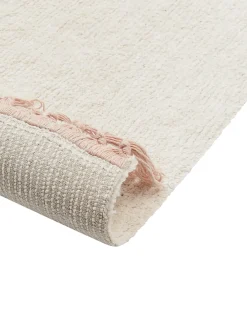 Beliani Tappeto per bambini BAZALETI Beige chiaro 140 x 200 cm Cotone Beige Multicolore
