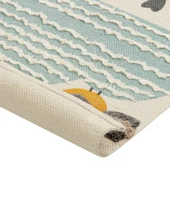 Clearance Beliani Tappeto per bambini BLANG Beige 80 x 150 cm Cotone Beige Blu Giallo Grigio Multicolore Nero