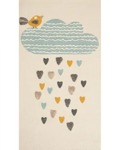 Clearance Beliani Tappeto per bambini BLANG Beige 80 x 150 cm Cotone Beige Blu Giallo Grigio Multicolore Nero