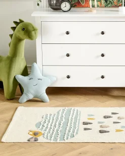 Clearance Beliani Tappeto per bambini BLANG Beige 80 x 150 cm Cotone Beige Blu Giallo Grigio Multicolore Nero