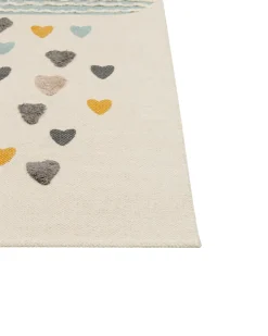 Clearance Beliani Tappeto per bambini BLANG Beige 80 x 150 cm Cotone Beige Blu Giallo Grigio Multicolore Nero