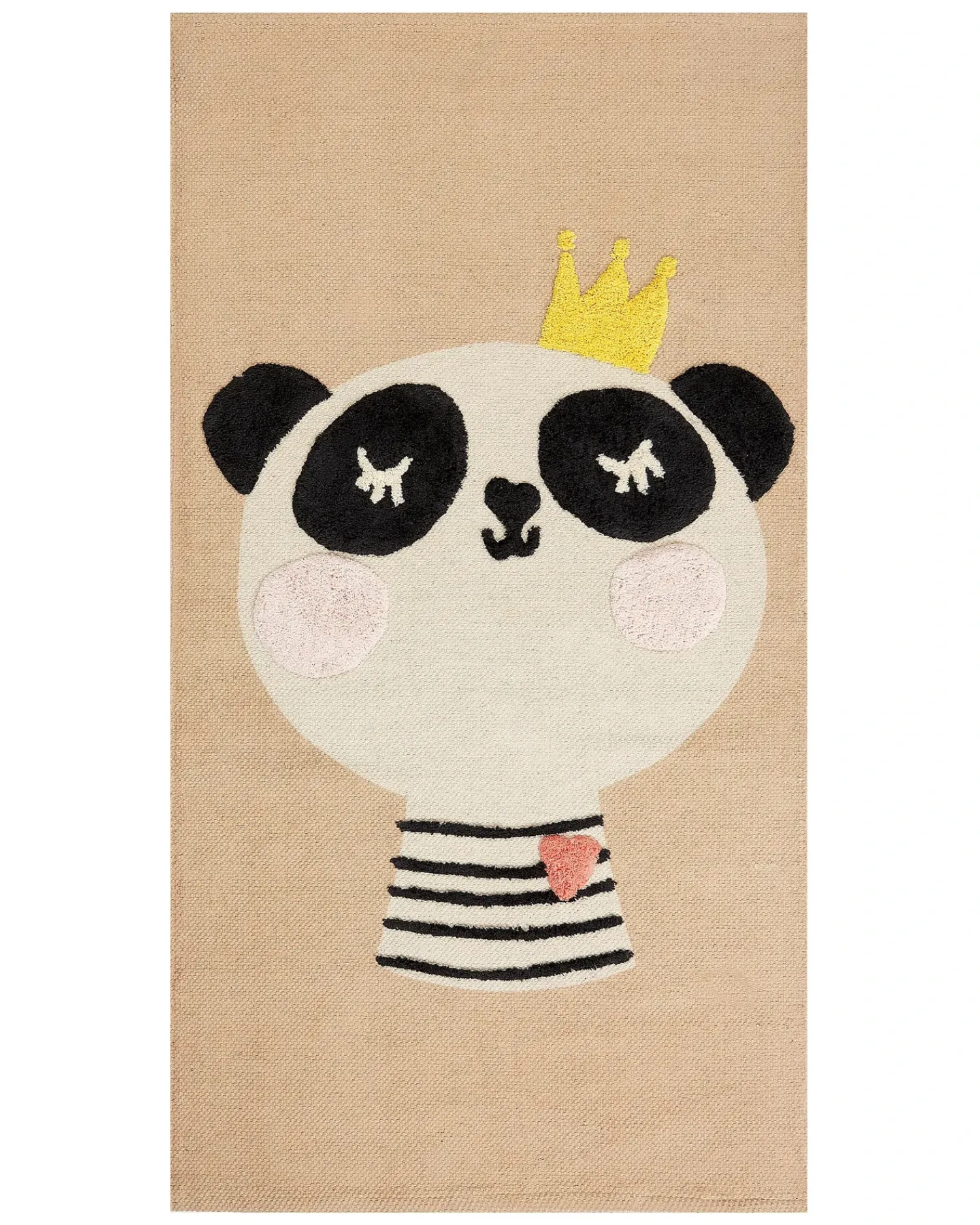Online Beliani Tappeto per bambini BUNAN Beige 80 x 150 cm Cotone Beige Bianco Giallo Nero