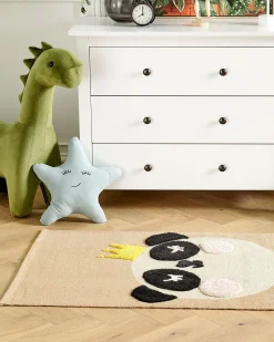Online Beliani Tappeto per bambini BUNAN Beige 80 x 150 cm Cotone Beige Bianco Giallo Nero