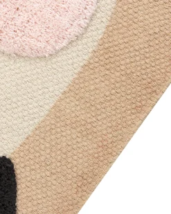 Online Beliani Tappeto per bambini BUNAN Beige 80 x 150 cm Cotone Beige Bianco Giallo Nero