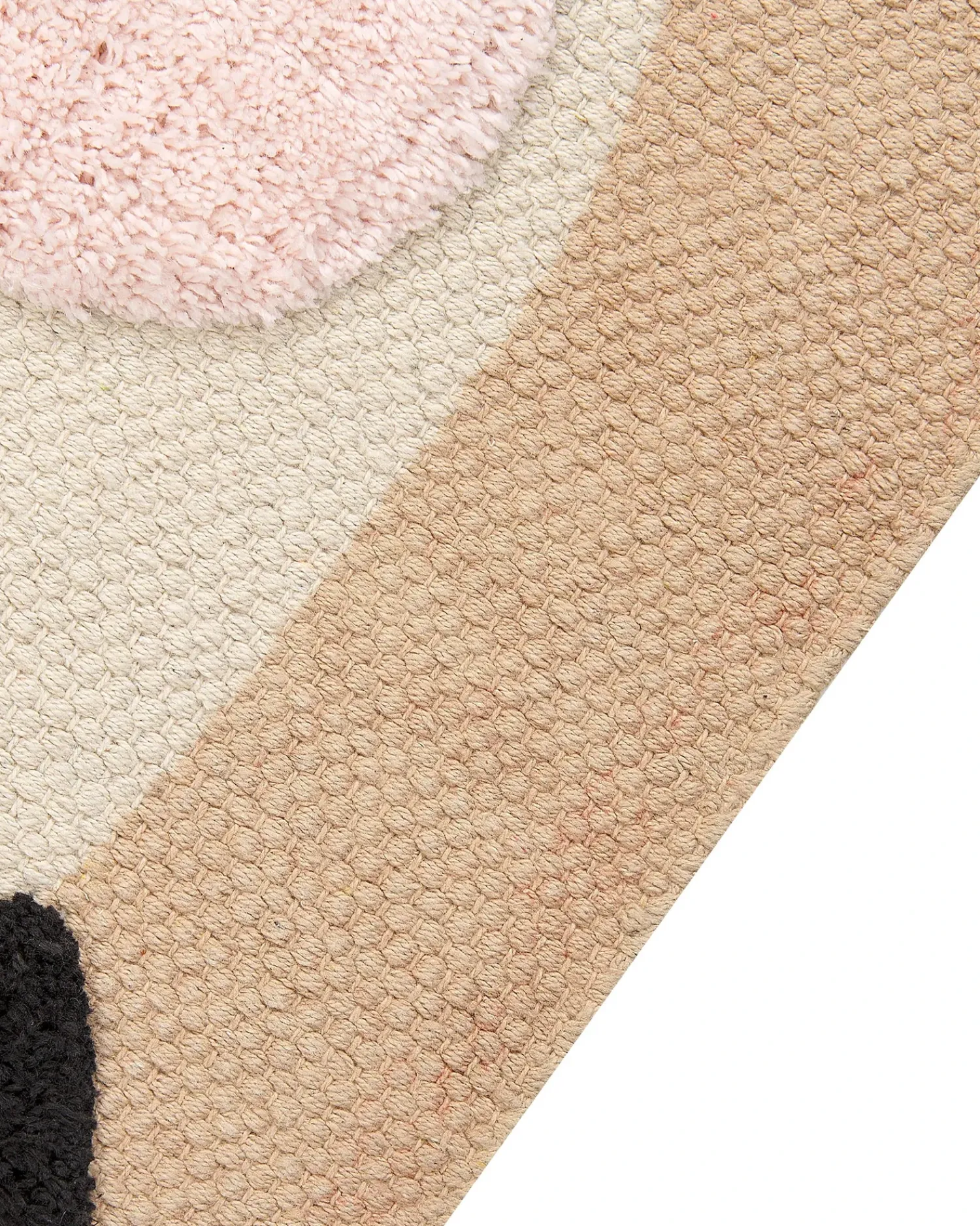 Online Beliani Tappeto per bambini BUNAN Beige 80 x 150 cm Cotone Beige Bianco Giallo Nero