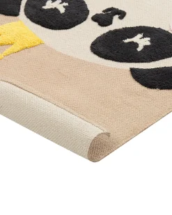 Online Beliani Tappeto per bambini BUNAN Beige 80 x 150 cm Cotone Beige Bianco Giallo Nero