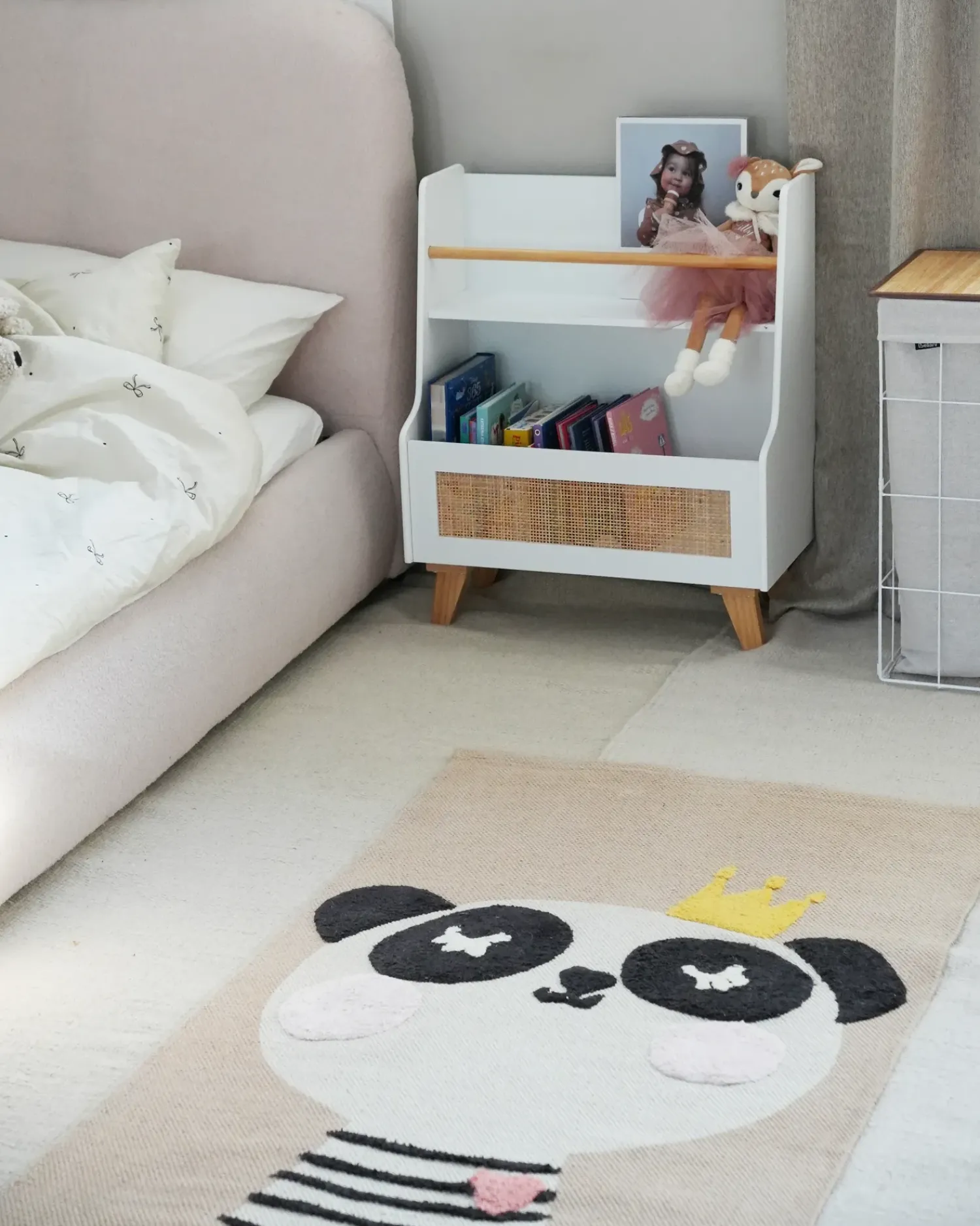 Online Beliani Tappeto per bambini BUNAN Beige 80 x 150 cm Cotone Beige Bianco Giallo Nero