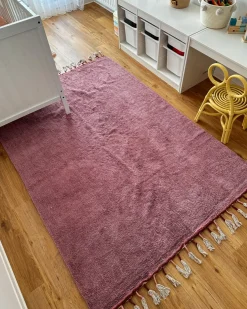 Beliani Tappeto per bambini CAPARLI 140 x 200 cm Cotone Rosa