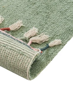 Beliani Tappeto per bambini CAPARLI chiaro 140 x 200 cm Cotone Verde