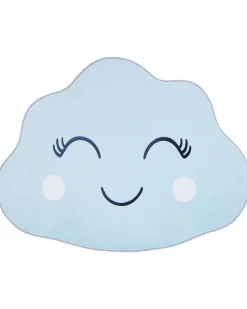 Hot Beliani Tappeto per bambini CUMULUS Azzurro 90 x 120 cm Bianco Blu Nero
