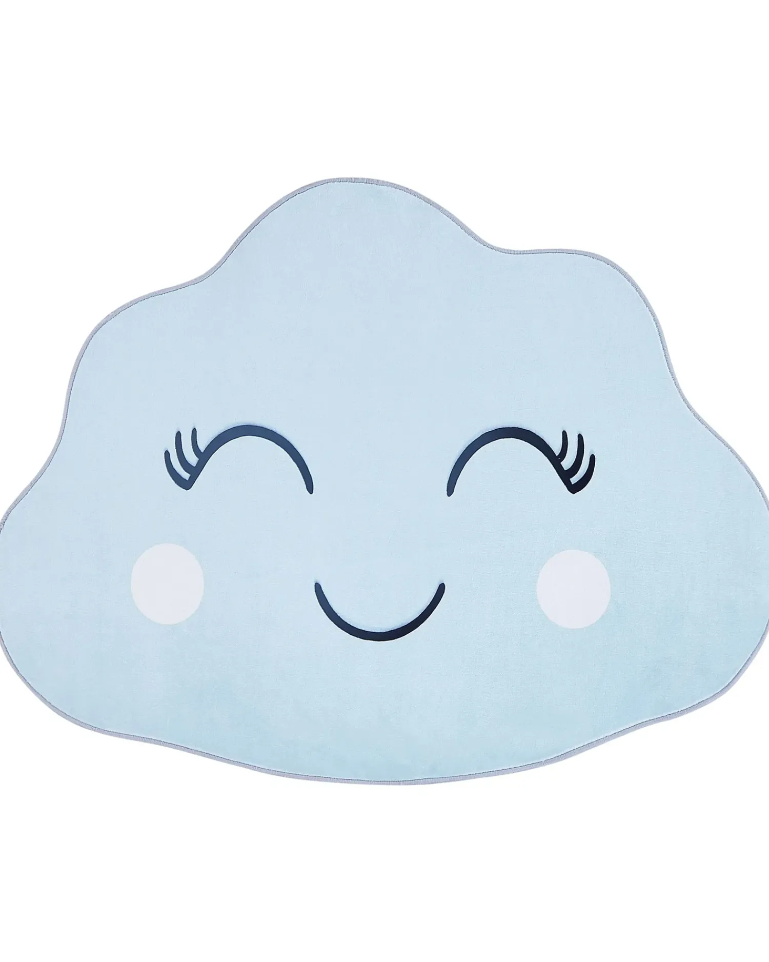 Hot Beliani Tappeto per bambini CUMULUS Azzurro 90 x 120 cm Bianco Blu Nero