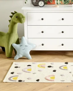Discount Beliani Tappeto per bambini CURUP Multicolore 80 x 150 cm Cotone Beige Multicolore