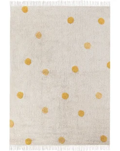 Hot Beliani Tappeto per bambini DARDERE Giallo 140 x 200 cm Cotone Beige Giallo