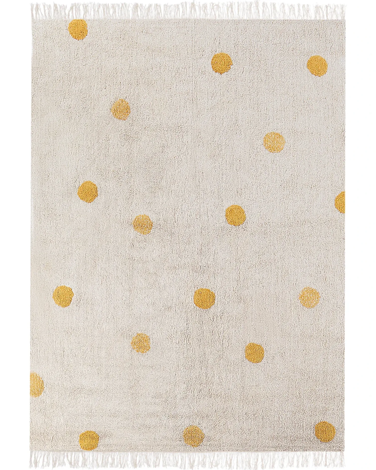 Hot Beliani Tappeto per bambini DARDERE Giallo 140 x 200 cm Cotone Beige Giallo