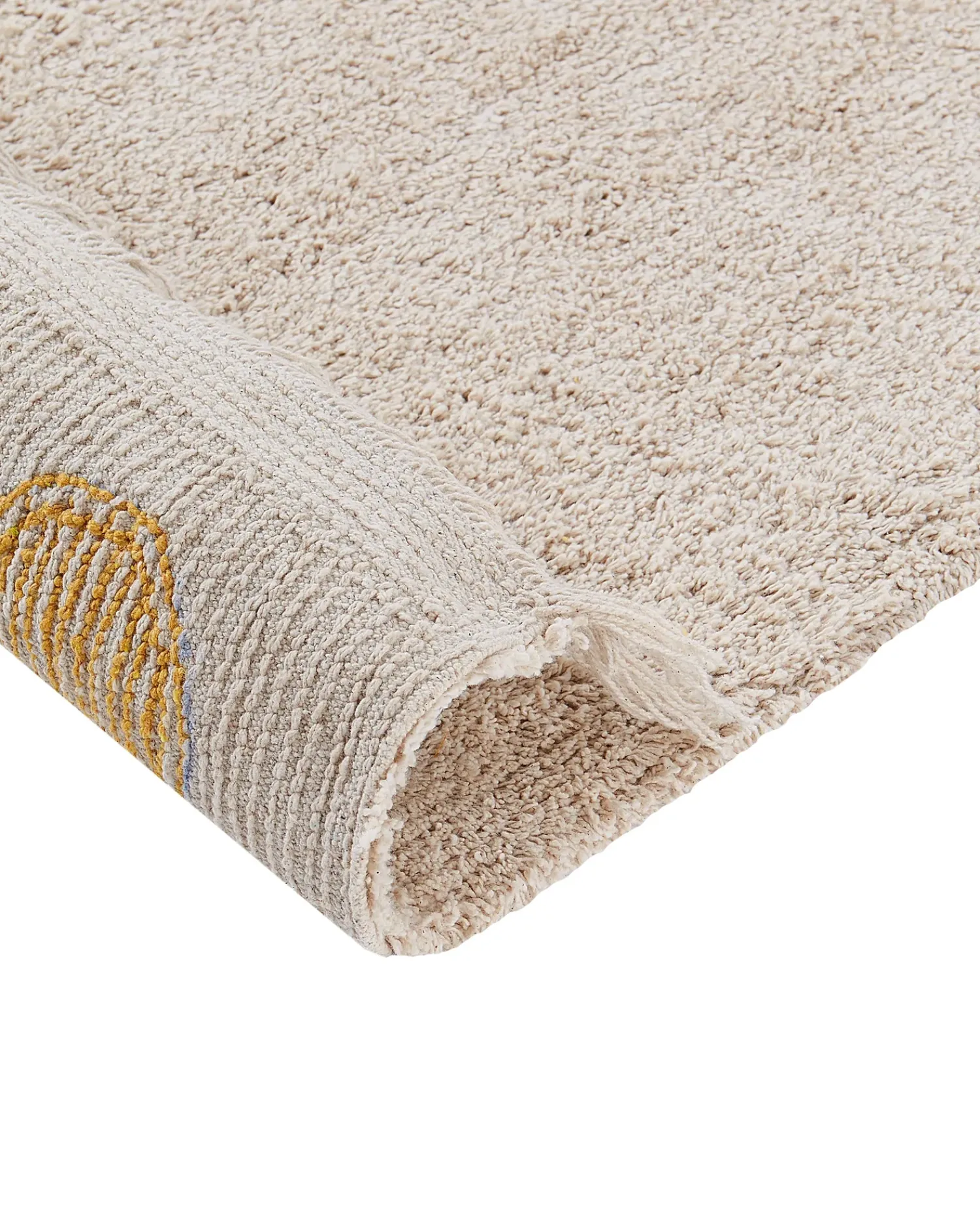 Hot Beliani Tappeto per bambini DARDERE Giallo 140 x 200 cm Cotone Beige Giallo
