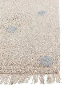 Outlet Beliani Tappeto per bambini DARDERE Grigio 140 x 200 cm Cotone Beige Grigio