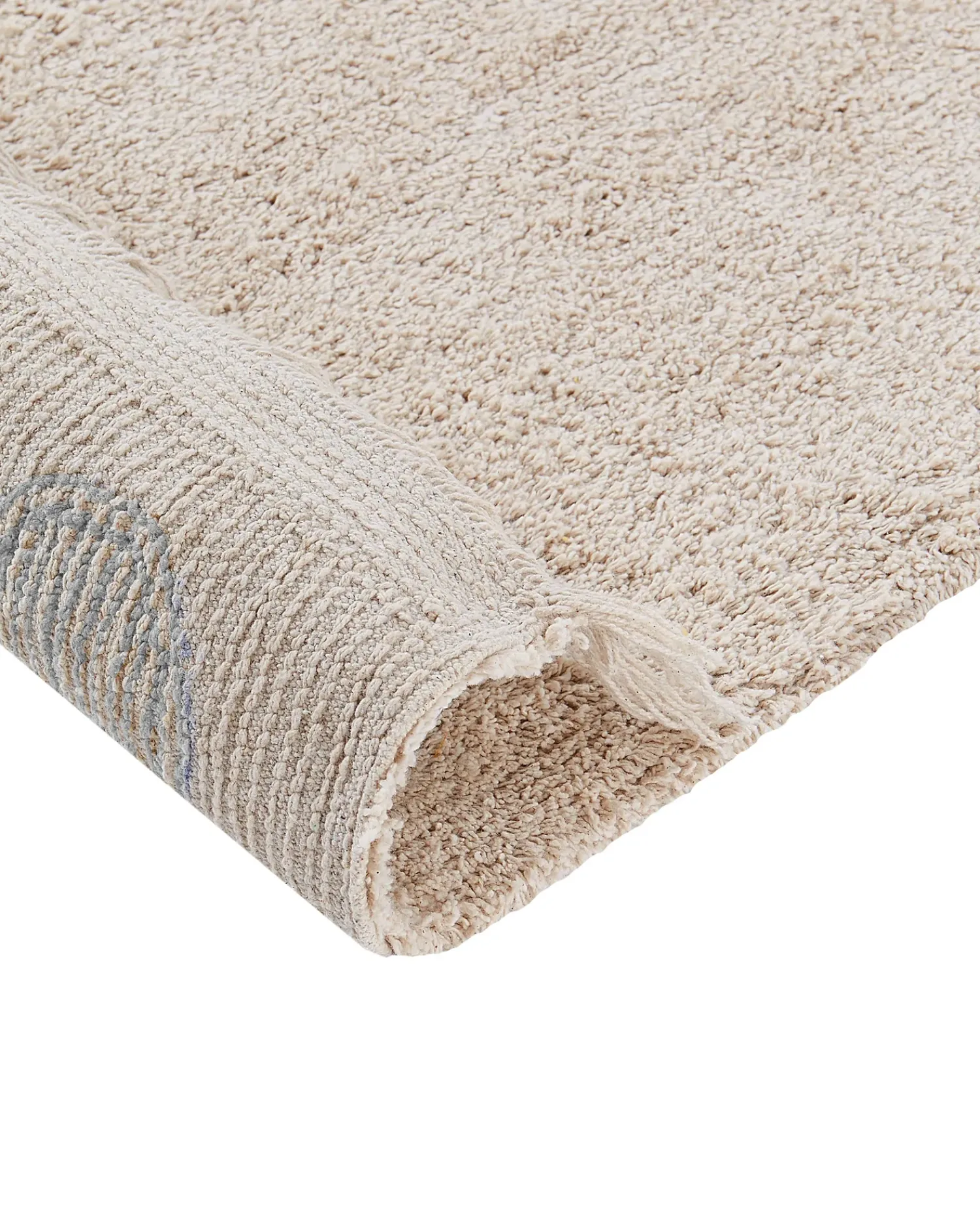 Outlet Beliani Tappeto per bambini DARDERE Grigio 140 x 200 cm Cotone Beige Grigio