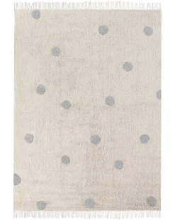 Outlet Beliani Tappeto per bambini DARDERE Grigio 140 x 200 cm Cotone Beige Grigio