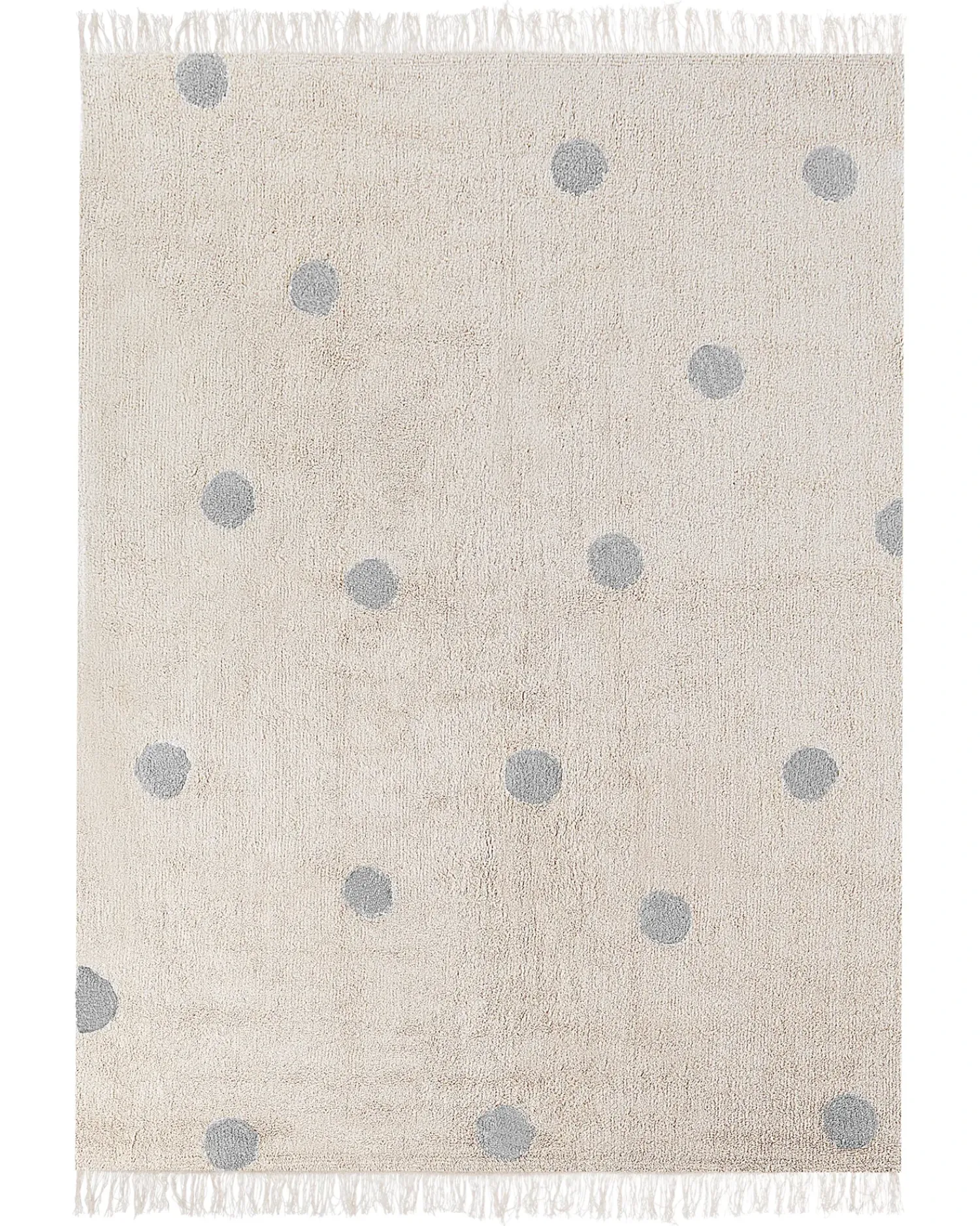 Outlet Beliani Tappeto per bambini DARDERE Grigio 140 x 200 cm Cotone Beige Grigio
