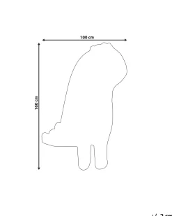 Online Beliani Tappeto per bambini DINO 100 x 160 cm Lana Grigio