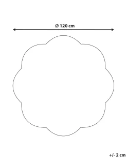 Beliani Tappeto per bambini DUREVI Beige chiaro ø 120 cm Cotone Beige Multicolore