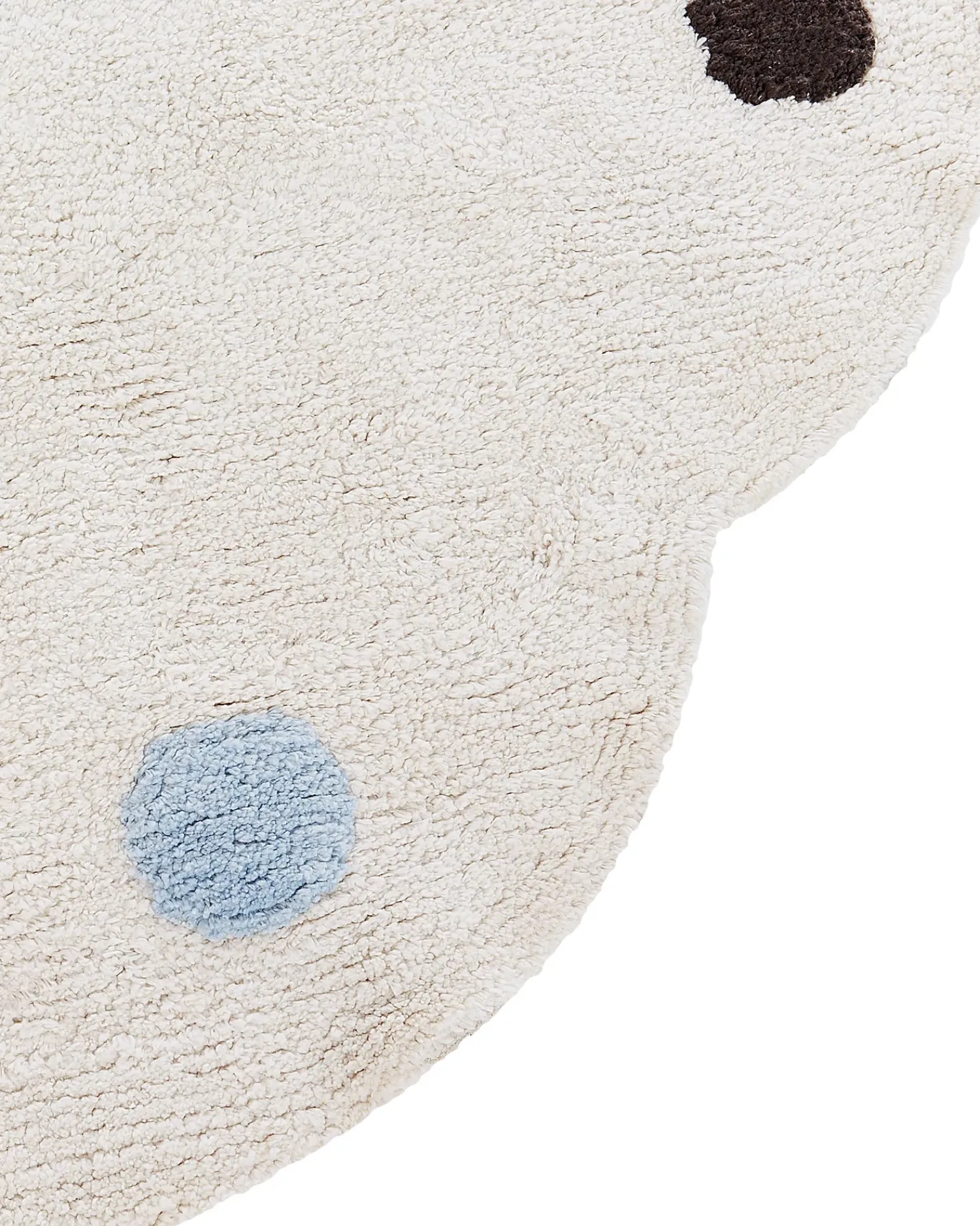 Beliani Tappeto per bambini DUREVI Beige chiaro ø 120 cm Cotone Beige Multicolore