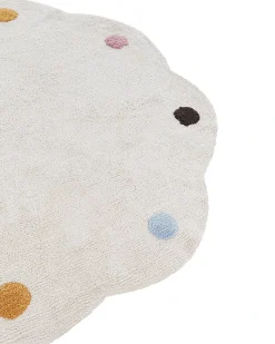 Beliani Tappeto per bambini DUREVI Beige chiaro ø 120 cm Cotone Beige Multicolore