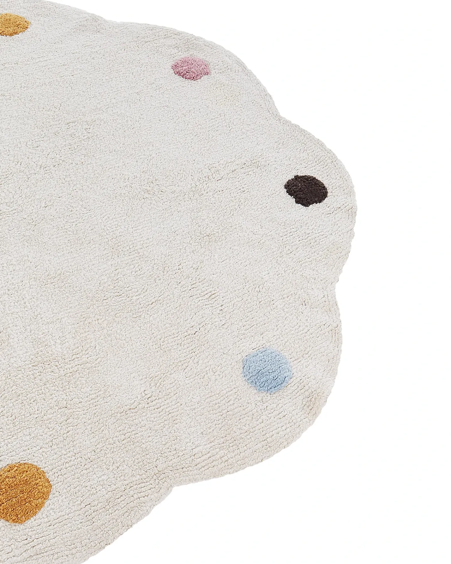 Beliani Tappeto per bambini DUREVI Beige chiaro ø 120 cm Cotone Beige Multicolore
