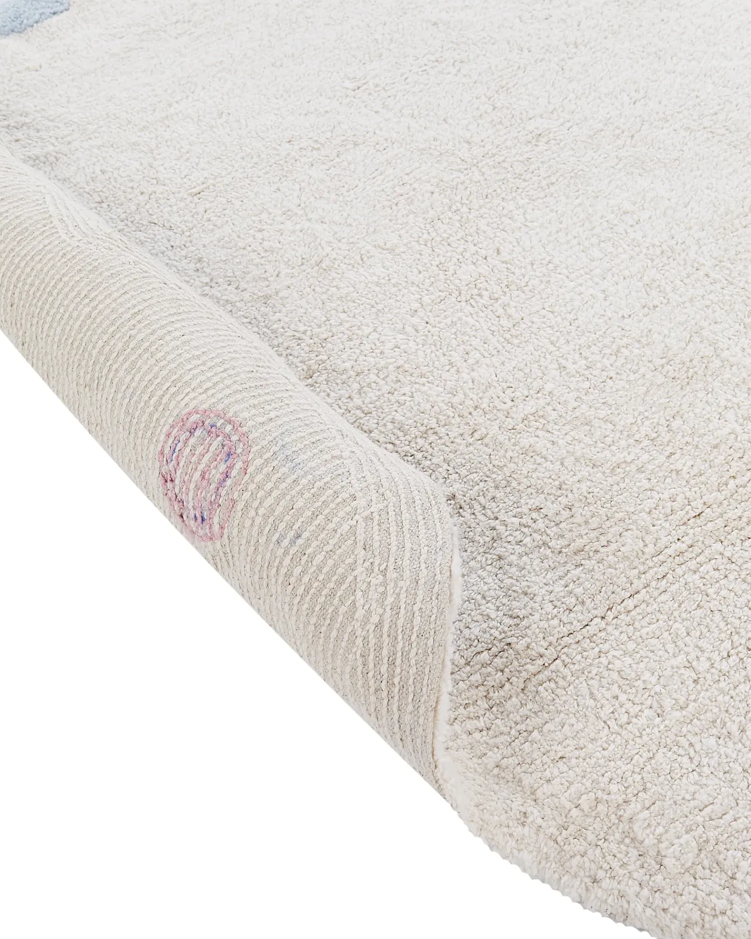 Beliani Tappeto per bambini DUREVI Beige chiaro ø 120 cm Cotone Beige Multicolore