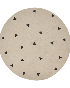 Hot Beliani Tappeto per bambini DURG Beige ø 140 cm Cotone Beige Nero