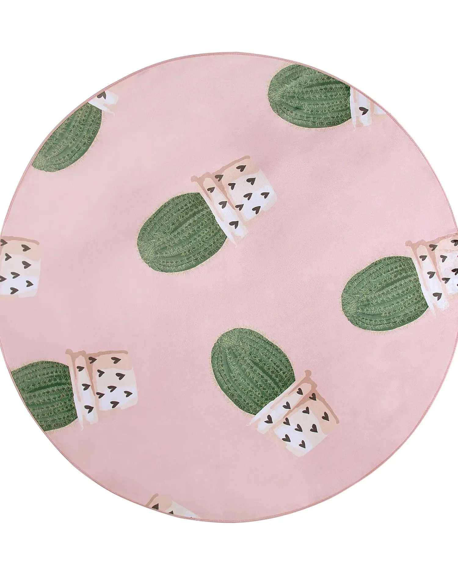 Best Beliani Tappeto per bambini ELDIVAN Rosa ø 120 cm Rosa Verde