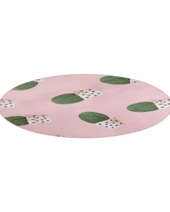 Best Beliani Tappeto per bambini ELDIVAN Rosa ø 120 cm Rosa Verde