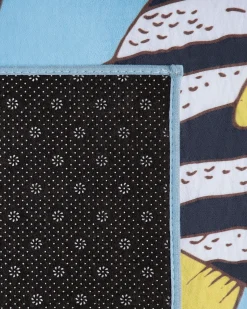 Online Beliani Tappeto per bambini FIZME Blu 80 x 140 cm Bianco Giallo Blu Nero