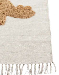 Hot Beliani Tappeto per bambini GHARTA Multicolore 140 x 200 cm Cotone Beige Grigio