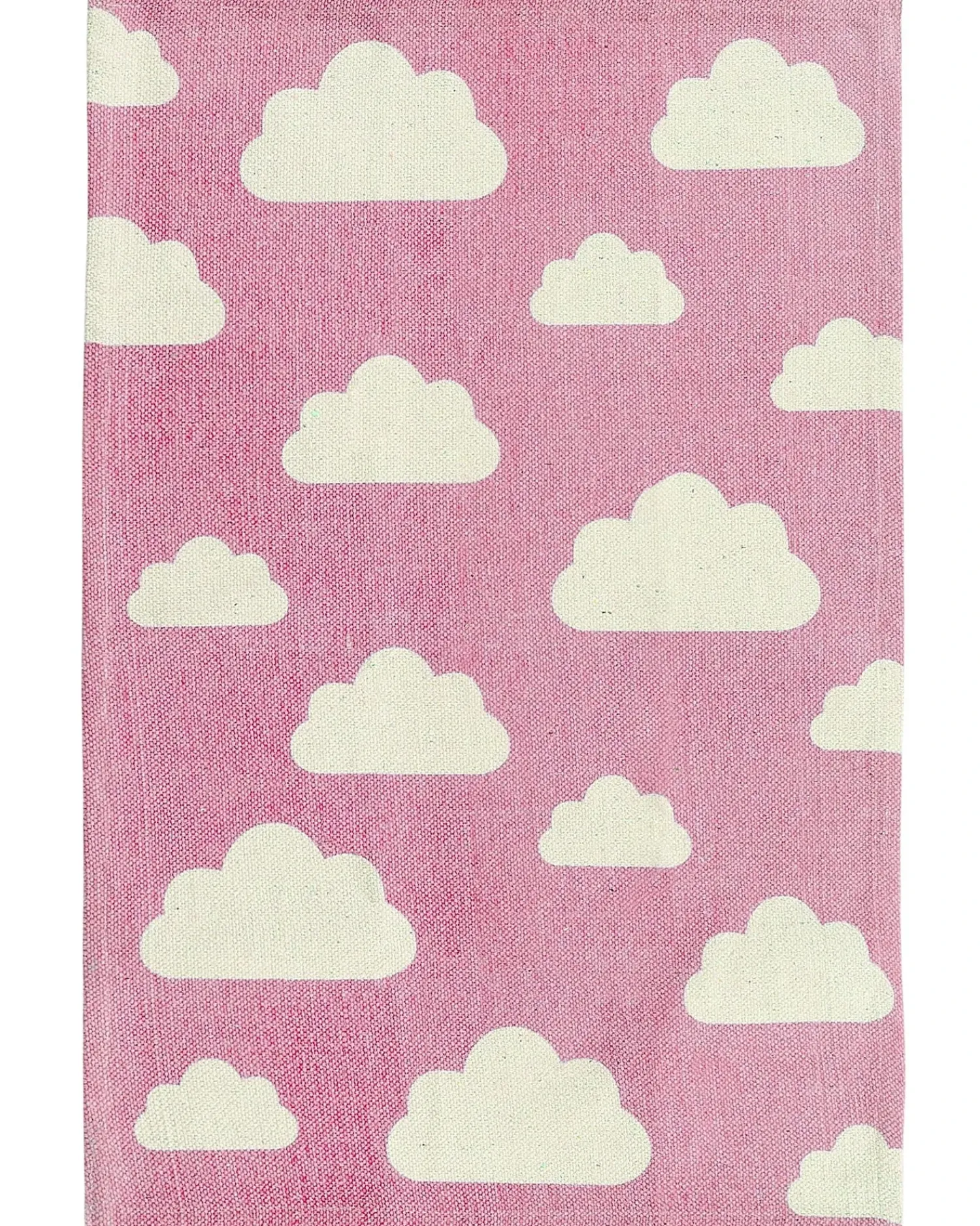 New Beliani Tappeto per bambini GWALIJAR Rosa 60 x 90 cm Cotone Bianco Rosa