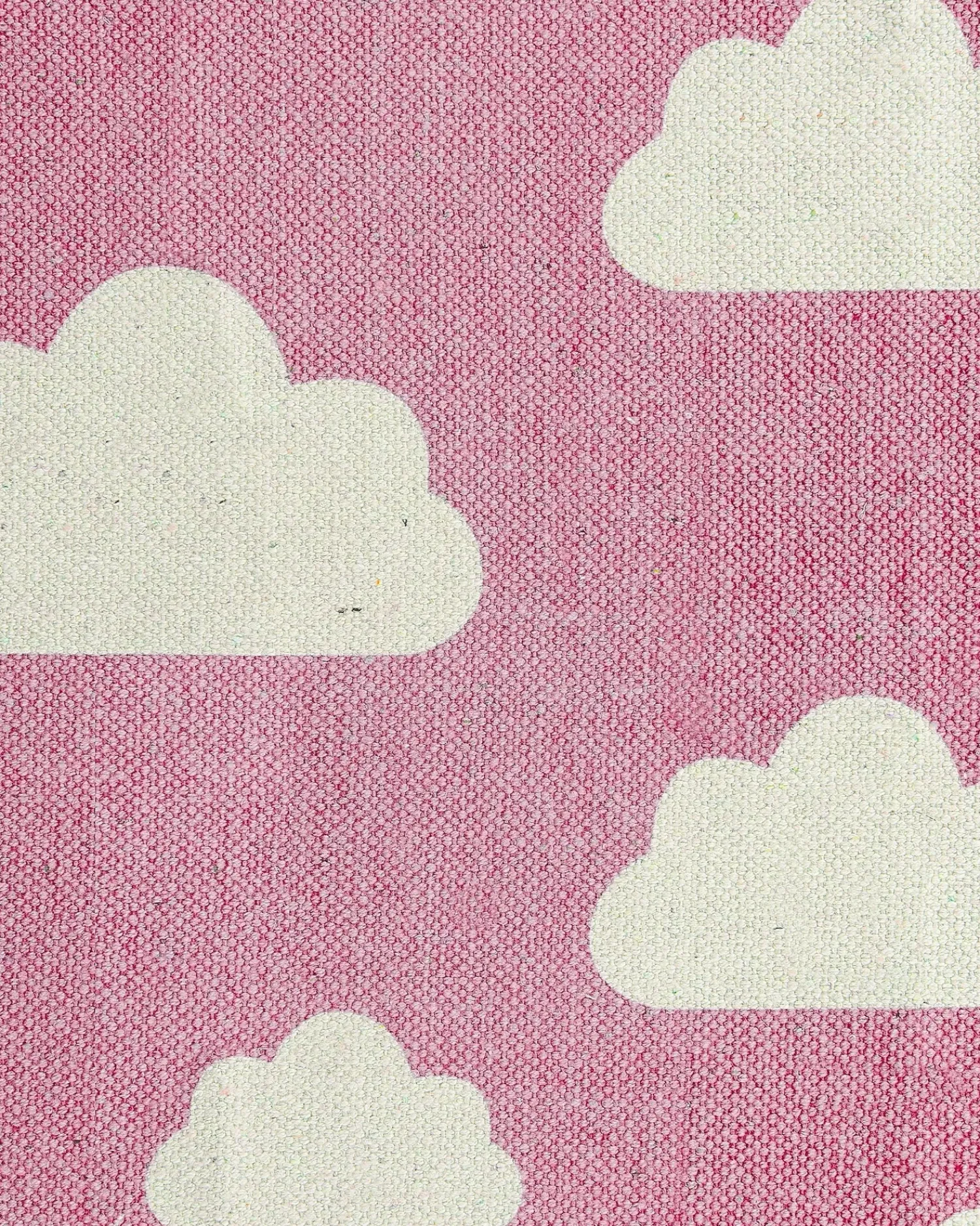 New Beliani Tappeto per bambini GWALIJAR Rosa 60 x 90 cm Cotone Bianco Rosa