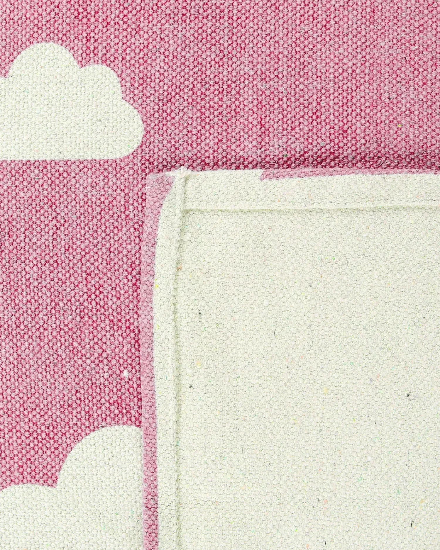 New Beliani Tappeto per bambini GWALIJAR Rosa 60 x 90 cm Cotone Bianco Rosa