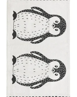 Hot Beliani Tappeto per bambini HAJDARABAD Bianco 60 x 90 cm Cotone Bianco Nero