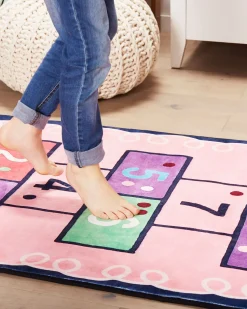 Beliani Tappeto per bambini HONAZ Rosa 80 x 150 cm Multicolore Rosa
