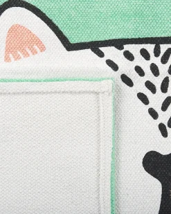 Hot Beliani Tappeto per bambini HOWRAH Verde chiaro 60 x 90 cm Cotone Bianco Verde Nero Rosa