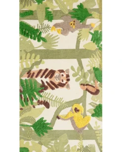Discount Beliani Tappeto per bambini JANHTO Verde 80 x 150 cm Cotone Giallo Marrone Verde Multicolore