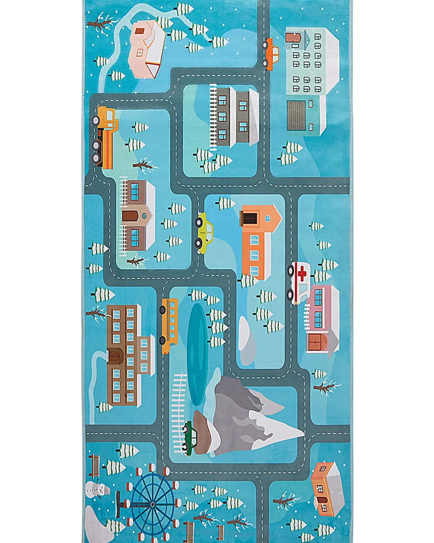 Clearance Beliani Tappeto per bambini KIGI Blu 80 x 150 cm Blu Multicolore